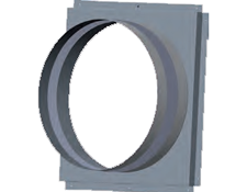 Brida antivibratoria rectangular-circular